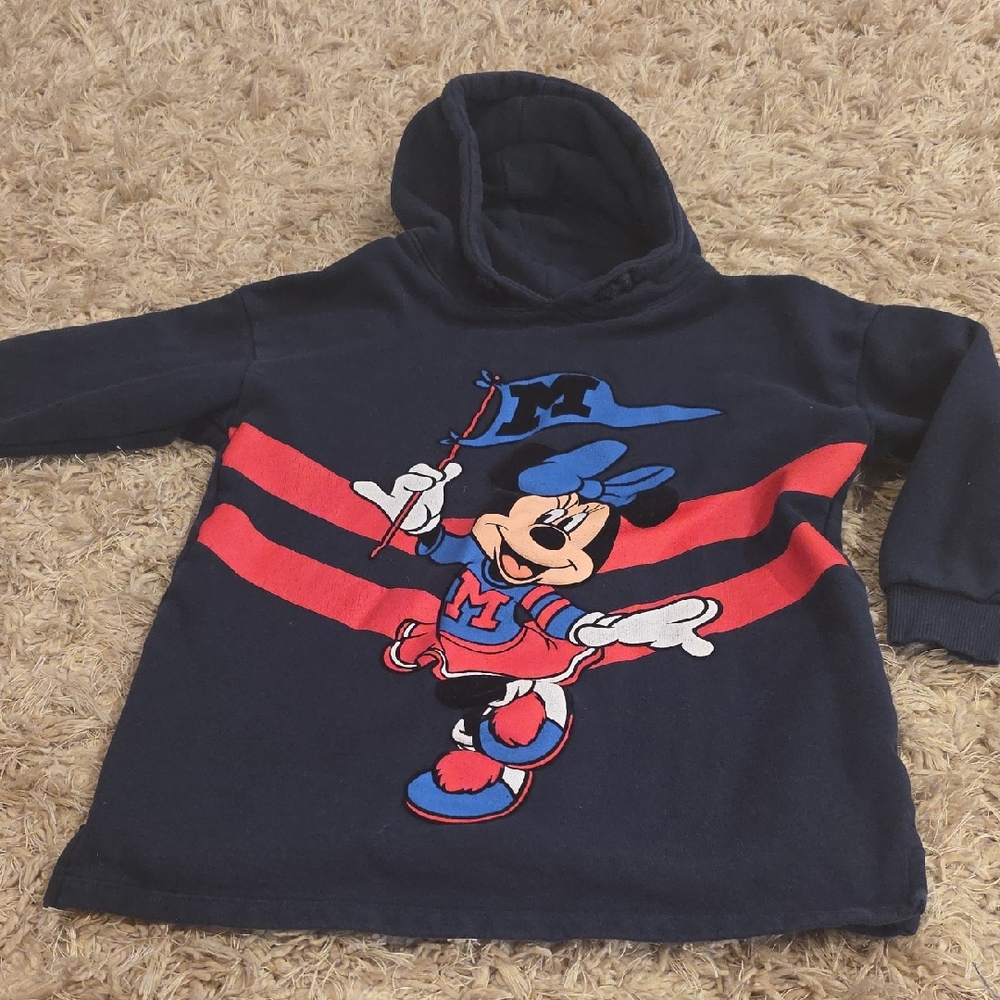 Zara Kids Navy and Red Minnie Mouse Hoodie